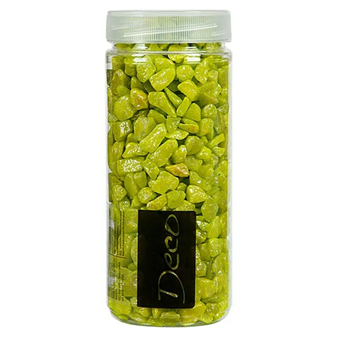 Deko-Steine - Apfelgrün, Korngröße: Ø 9 - 13 mm, 500 ml