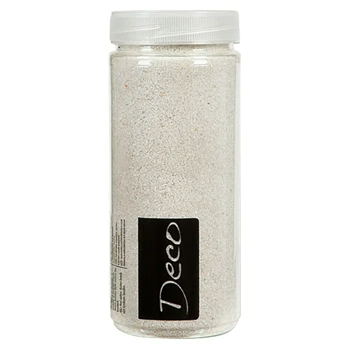 Farbsand - Weiß, Korngröße: Ø 0,1 - 0,5 mm, 500 ml