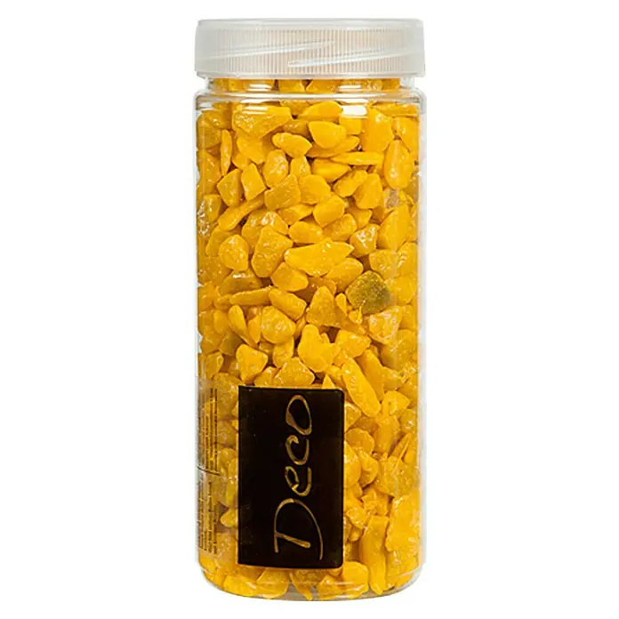 Deko-Steine - Gelb, Korngröße: Ø 9 - 13 mm, 500 ml