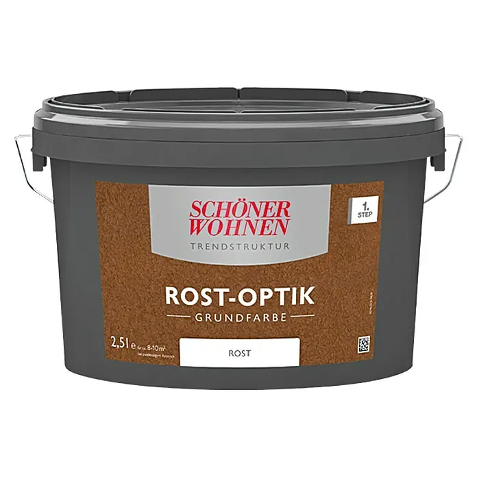 SCHÖNER WOHNEN-Farbe Trendstruktur Grundfarbe Rost-Optik - Rostoptik, 2,5 l - Vorderansicht