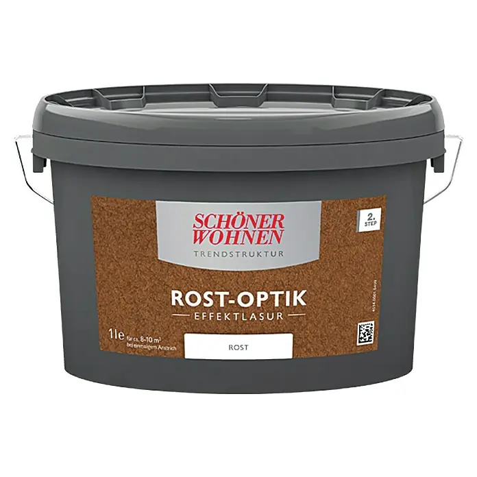 SCHÖNER WOHNEN-Farbe Trendstruktur Effektlasur Rost-Optik - Rost, 1 l - Vorderansicht