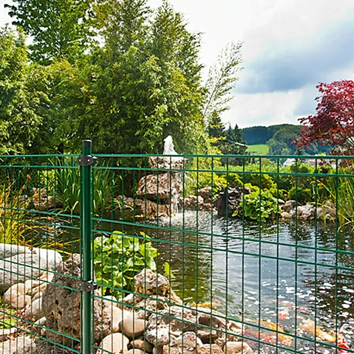 Stabilit Mattenzaun - 2 x 0,75 m, Grün - Rechte Seitenansicht