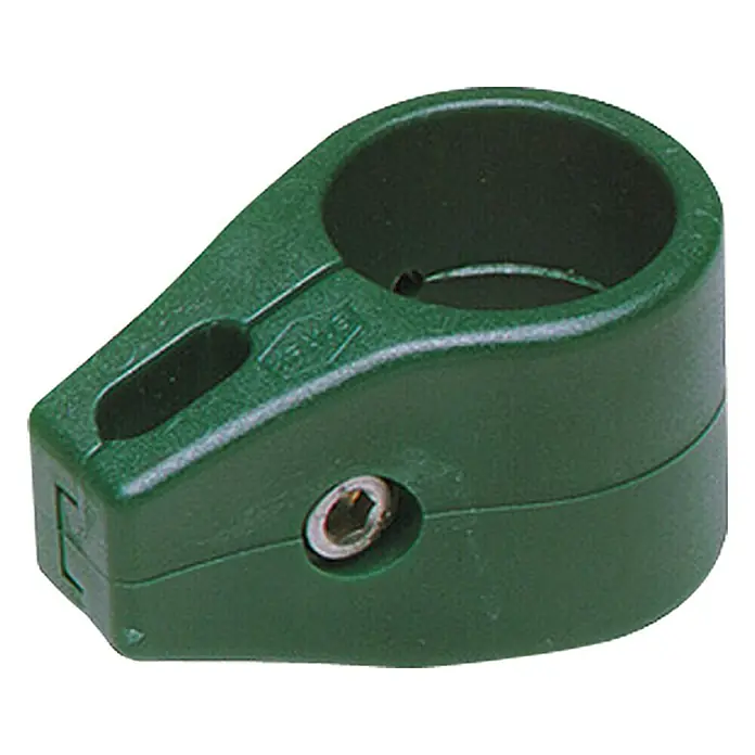 Zaunschelle - 1-fach, Grün, Durchmesser: 34 mm - Vorderansicht