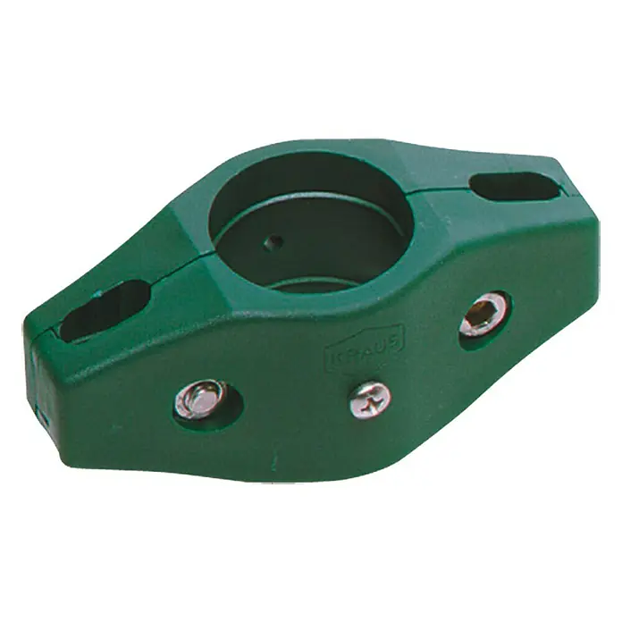 Zaunschelle - 2-fach, Grün, Durchmesser: 34 mm - Vorderansicht