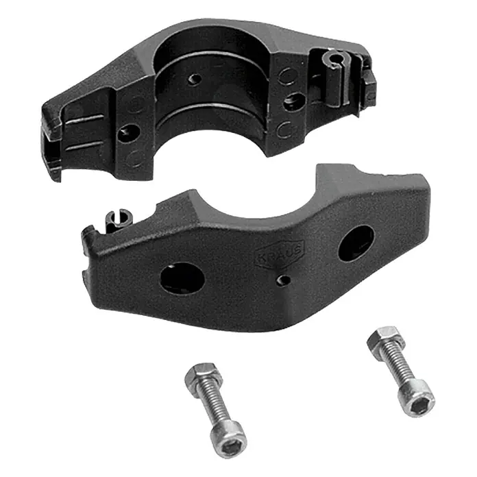 Zaunschelle - 2-fach, Schwarz, Durchmesser: 34 mm - Vorderansicht