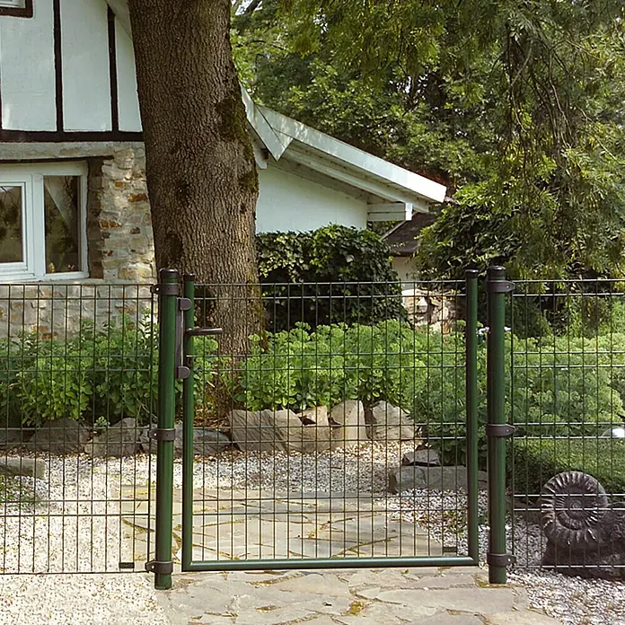 Stabilit Zauntor - 1,18 x 1,28 m, Grün, Metall - Vorderansicht