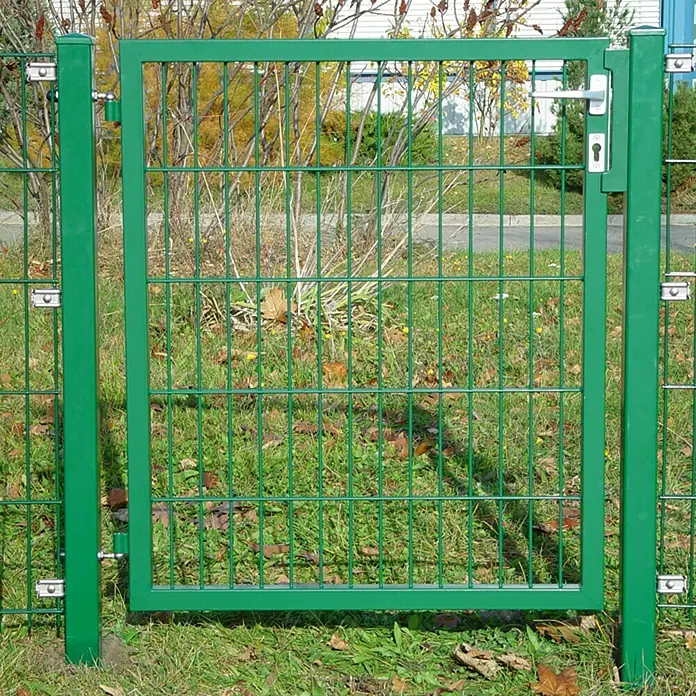 Hadra Zauntor Schwer - 1 x 1 m, Grün, Metall