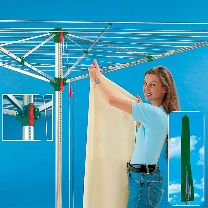 Juwel Stalak za sušenje rublja s navlakom Comfort Plus 600 - Duljina uža za rublje: 52,1 m, Podešavanje po visini: 140 cm - 175 cm