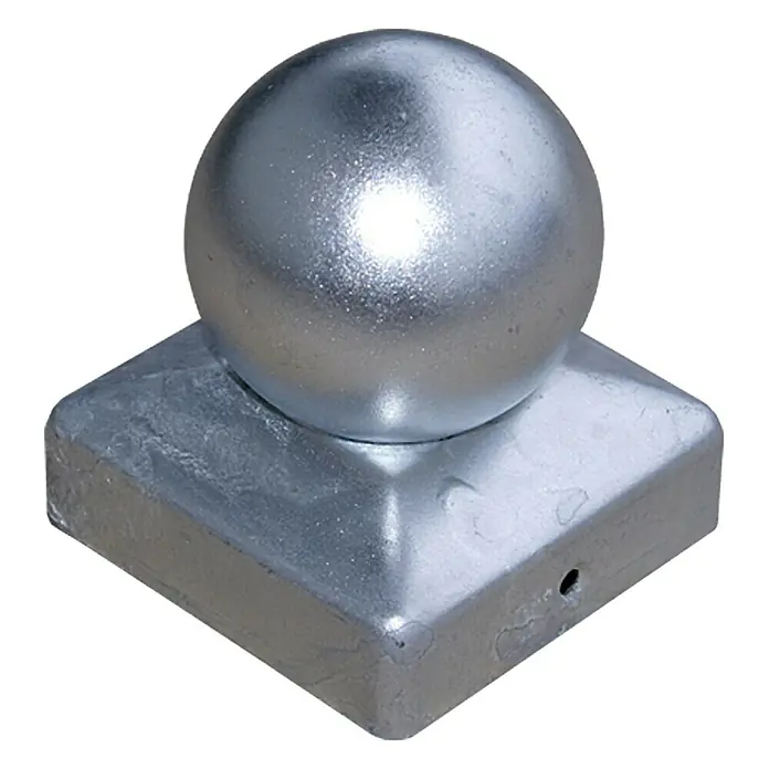Pfostenkappe - 70 x 70 mm, Mit Kugel, Metall