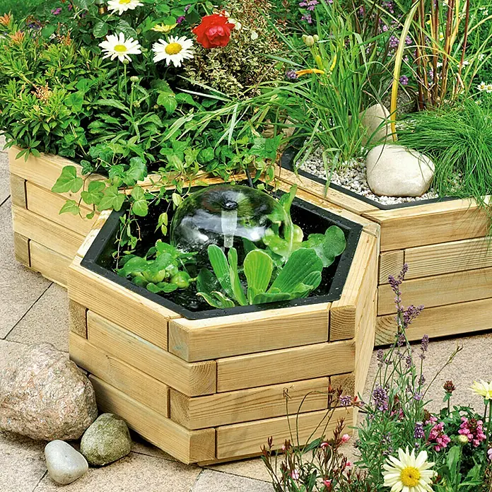 Pflanztopf Carina - Außenmaß (Ø x H): 60 x 29 cm, Holz