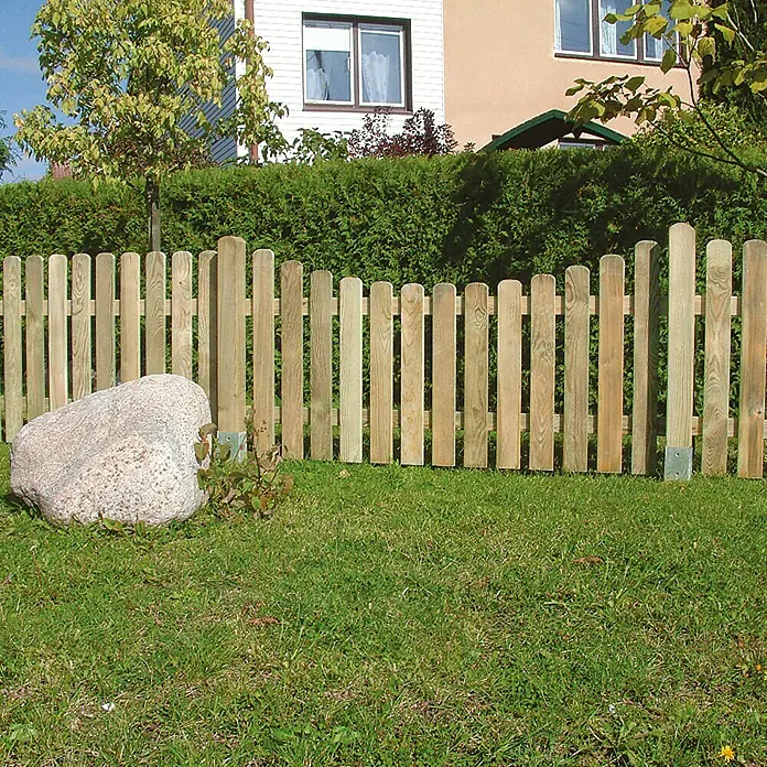 Staketenzaun-Gartentor - 100 x 85 cm, Ohne Beschläge, Grün