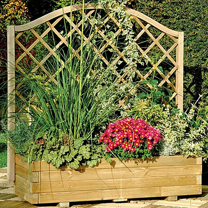 Pflanzkübel eckig Cora - Außenmaß (L x B x H): 120 x 40 x 31 cm, Holz