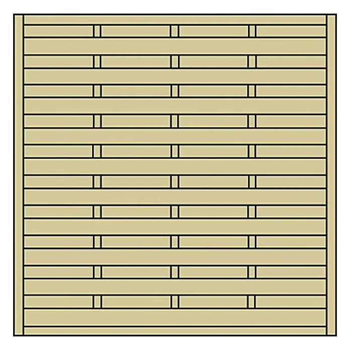 Vrtna drvena ograda Hamburg - Dimenzije Š x V: 180 x 180 cm, Ravni oblik
