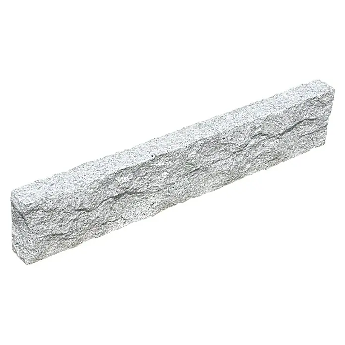 Rasenkante - L x B x S: 100 x 14 x 7 cm, Grau, Struktur: Fein