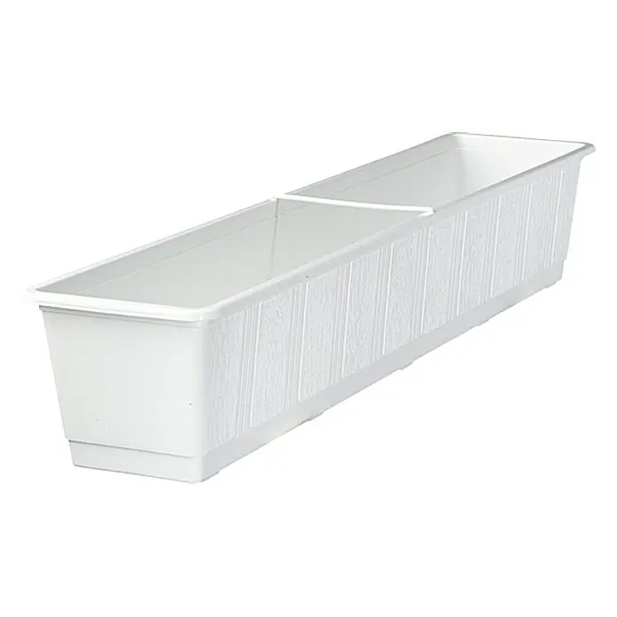 Geli Standard Žardinjera za balkon - Maks. vanjska dužina: 80 cm, Bijele boje - Pogled sprijeda