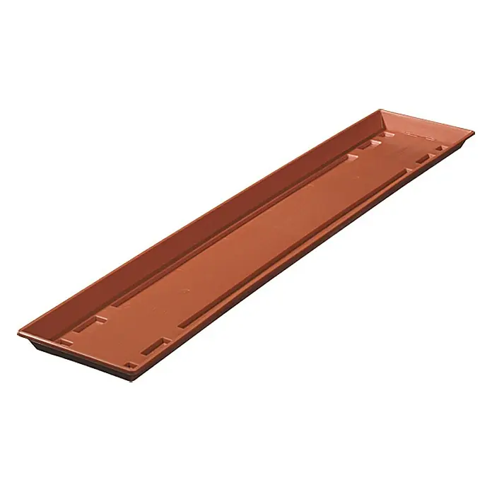 Geli Standard Podložak za žardinjeru za cvijeće - Duljina: 80 cm, Terakota - Pogled sprijeda