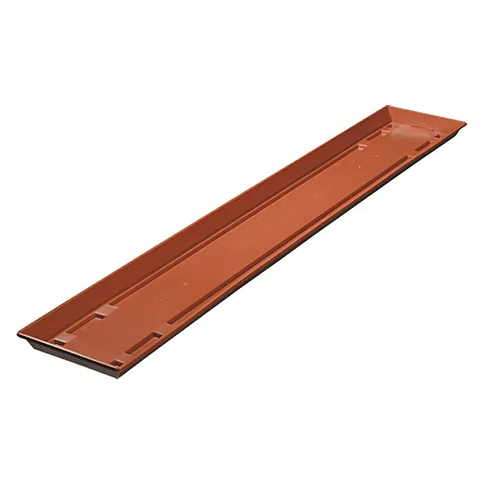 Geli Standard Podložak za žardinjeru za cvijeće - Duljina: 100 cm, Terakota - Pogled sprijeda