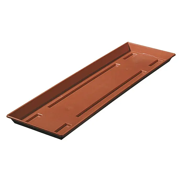 Geli Podložak za žardinjeru za cvijeće - Duljina: 60 cm, Terakota - Pogled sprijeda
