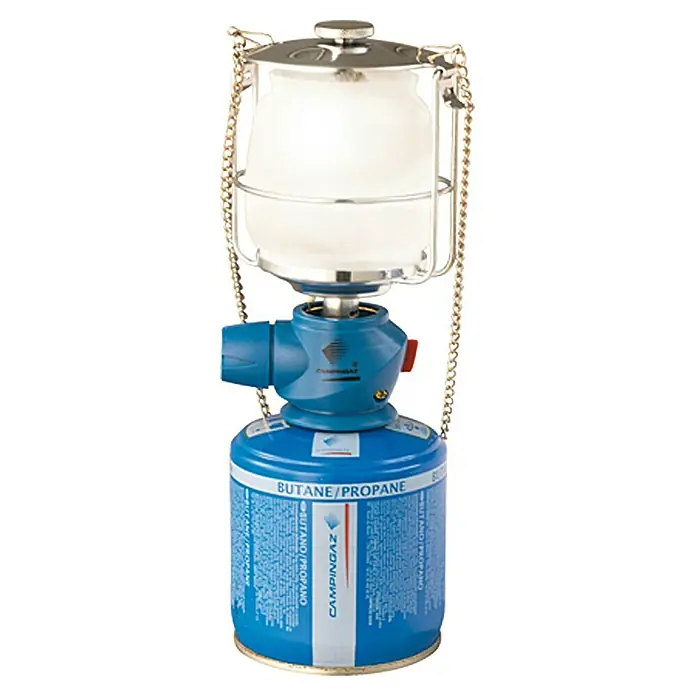 Campingaz Gaslampe Lumostar Plus PZ - Maße: 10 x 17 cm Ø, 10 W - 80 W, Piezo-Zündung - Vorderansicht