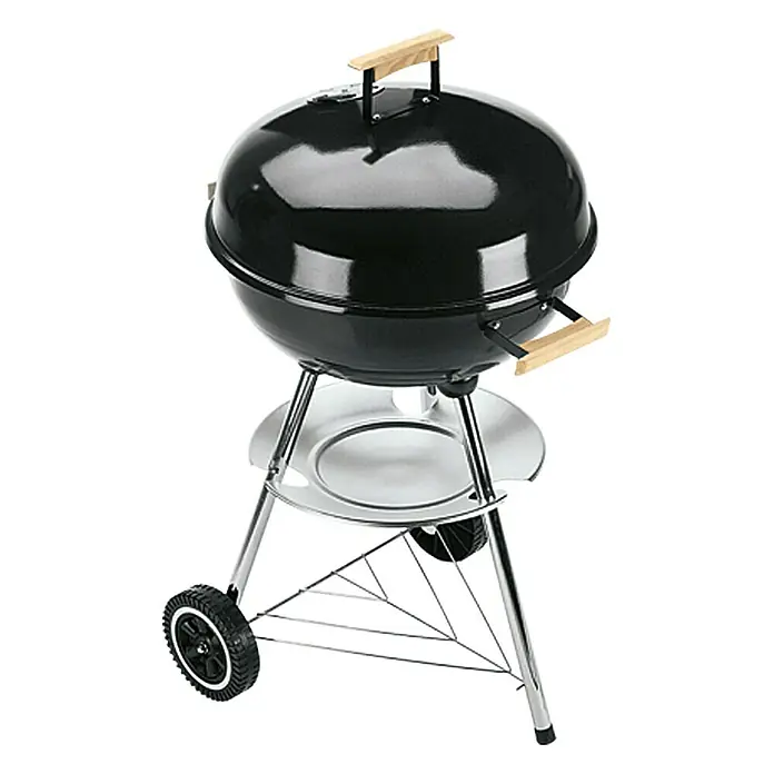 Grillstar Okrugli roštilj s poklopcem Montana - Crne boje, Dimenzija rešetke za pečenje: Ø 46 cm