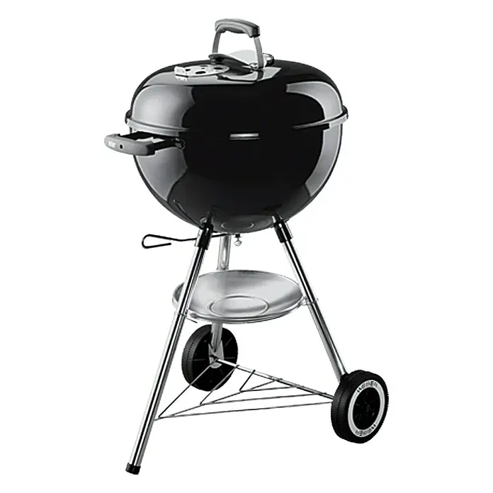 Weber Kugelgrill Original Kettle - Schwarz, Hauptgrillfläche: Ø 47 cm - Linke Seitenansicht