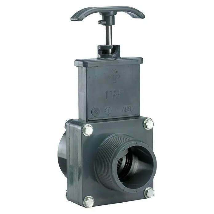 Skimmer-Absperrschieber - Durchmesser Anschluss: 38 mm - Vorderansicht