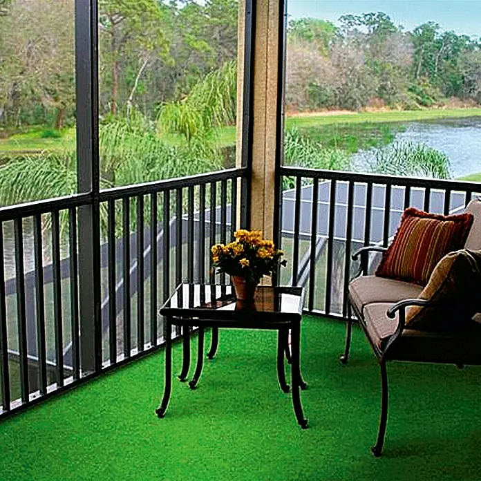 Vebe Floorcoverings Rasenteppich Meterware Apollo - Breite: 133 cm, Ohne Noppen, Grün