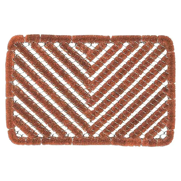 Astra Coco Kokosdrahtmatte Coco Brush - Fischgrät, Braun, 40 x 60 cm - Ansicht von oben