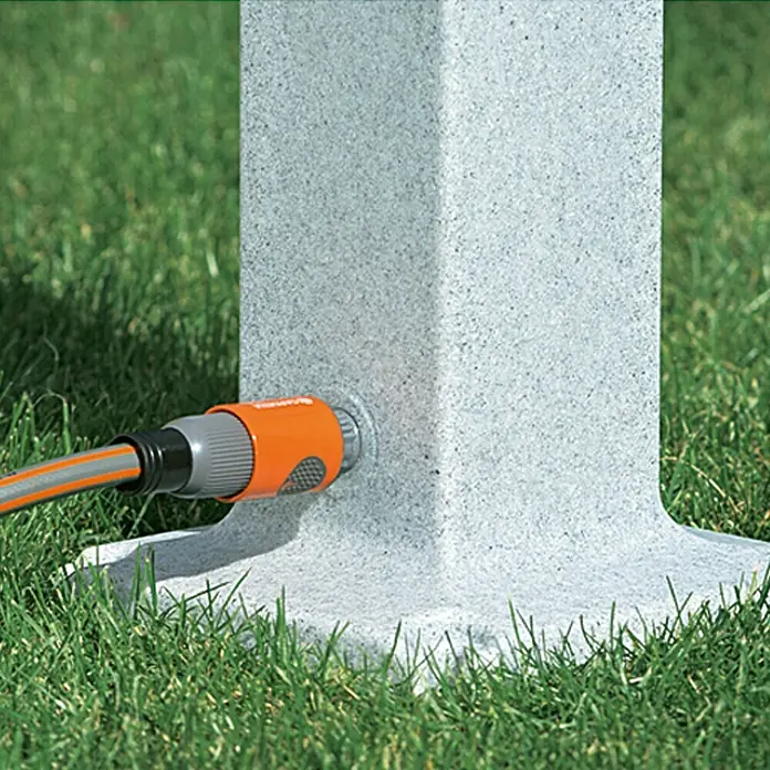 Wasserzapfstelle Poller - Granitfarben, Höhe: 90 cm