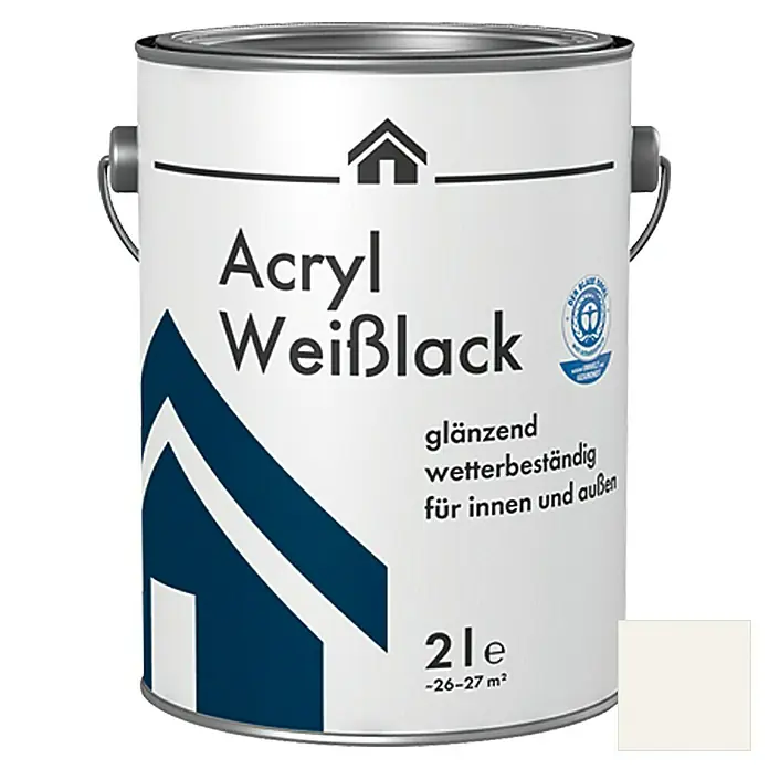 Acryl-Weißlack - 2 l, Glänzend