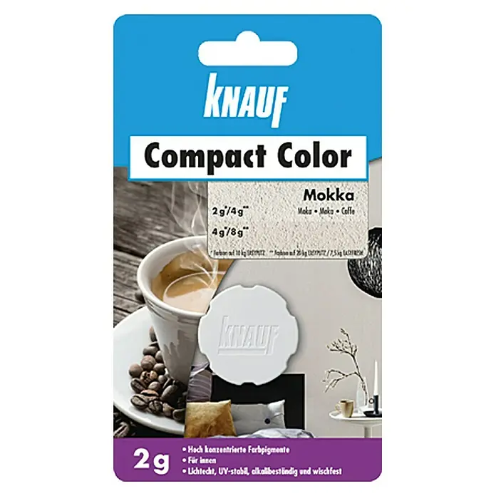 Knauf Putz-Abtönfarbe Compact Color - Mocca, 2 g - Vorderansicht