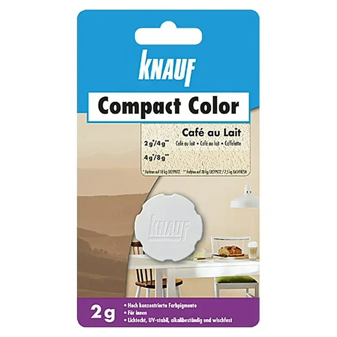 Knauf Putz-Abtönfarbe Compact Color - Café au Lait, 2 g - Vorderansicht