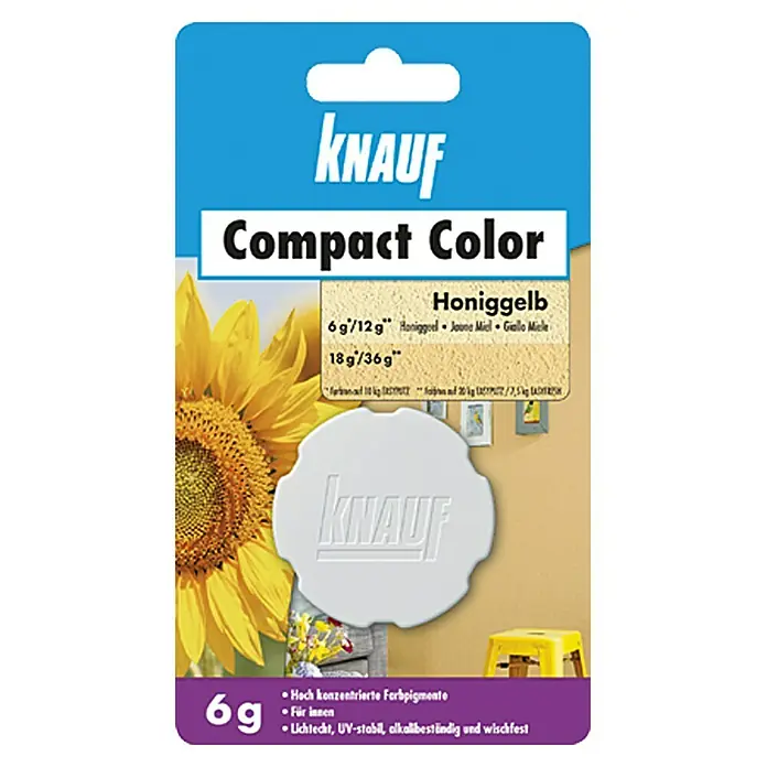 Knauf Putz-Abtönfarbe Compact Color - Honiggelb, 6 g - Vorderansicht
