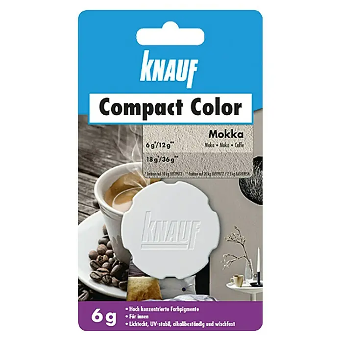 Knauf Putz-Abtönfarbe Compact Color - Mocca, 6 g - Vorderansicht