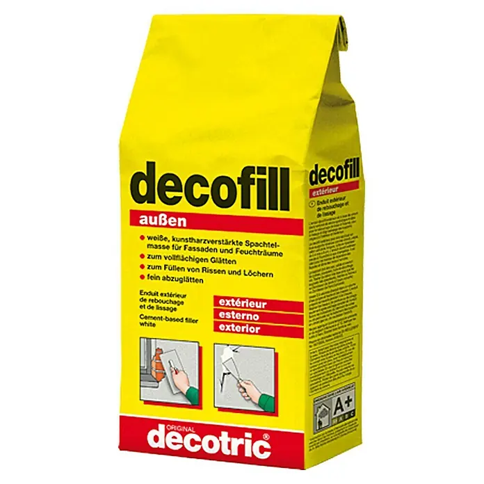 Decotric Zement-Spachtelmasse decofill außen - 5 kg - Vorderansicht