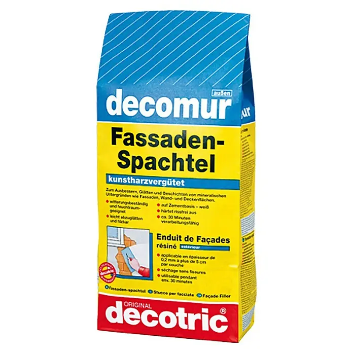 Decotric Fassaden-Spachtel decomur - 5 kg - Vorderansicht