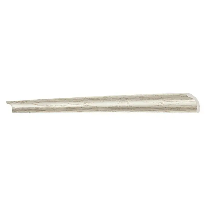 Decosa Randleiste Helsinki - 1 m x 24 mm x 24 mm, Esche Weiß - Vorderansicht