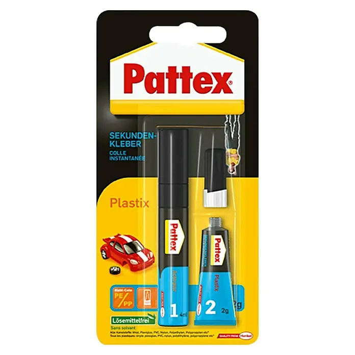Pattex Sekundenkleber Plastix - 2 -tlg. - Vorderansicht