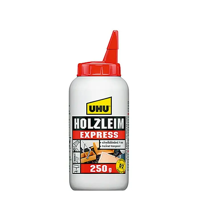 UHU Holzleim Express - 250 g, Lösemittelfrei - Vorderansicht