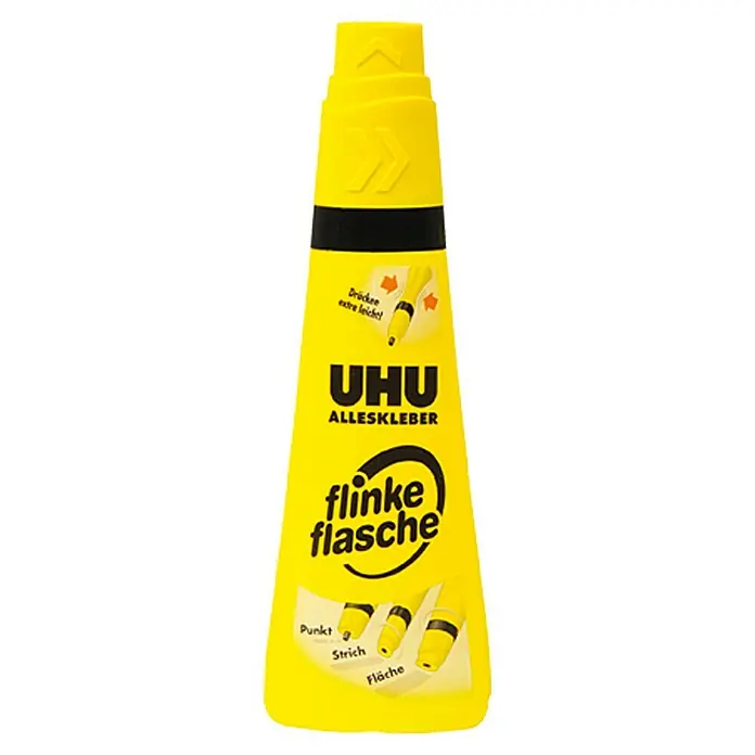 UHU Flinke Flasche Alleskleber - 90 g, Flasche - Vorderansicht