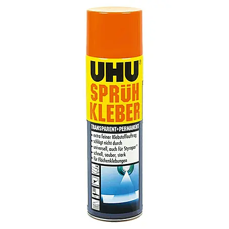 UHU  Sprühkleber transparent + permanent