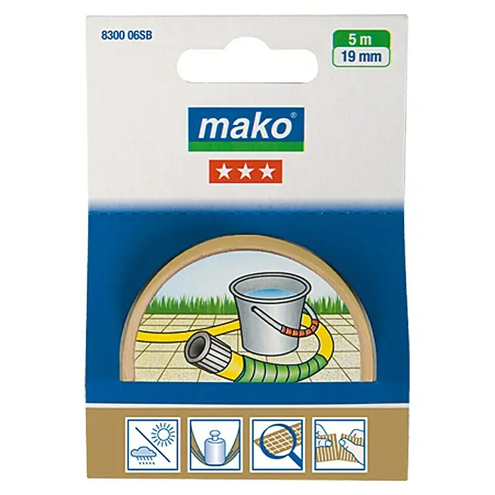 Mako Super-Kraftband - Braun, 5 m x 19 mm - Vorderansicht
