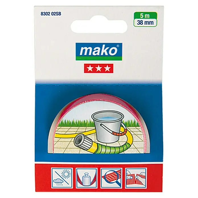 Mako Super-Kraftband - Rot, 5 m x 38 mm - Vorderansicht