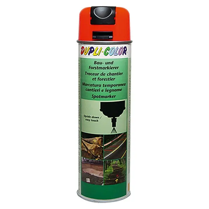 Dupli-Color Sprej za privremeno obilježavanje - Sjajno crvene boje, Jarkih boja, 500 ml - Pogled sprijeda