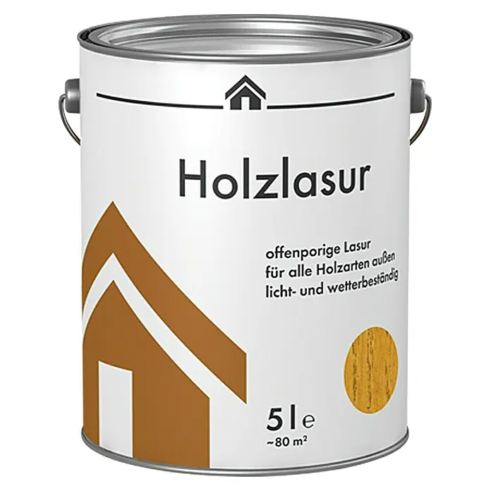 Holzlasur - Eiche, 5 l, Seidenglänzend - Vorderansicht