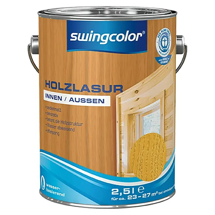 swingcolor Holzlasur - Kiefer, 2,5 l, Seidenmatt - Vorderansicht