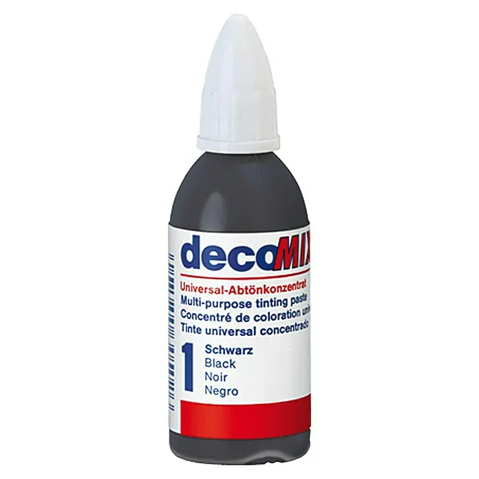 Decotric Abtönkonzentrat decoMIX - Schwarz, 20 ml - Vorderansicht