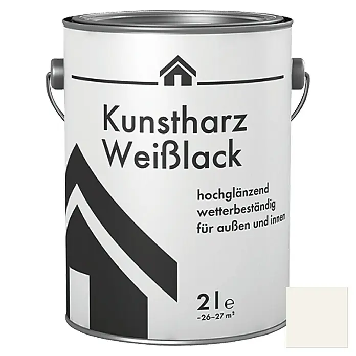 Kunstharz-Weißlack - 2 l, Hochglänzend