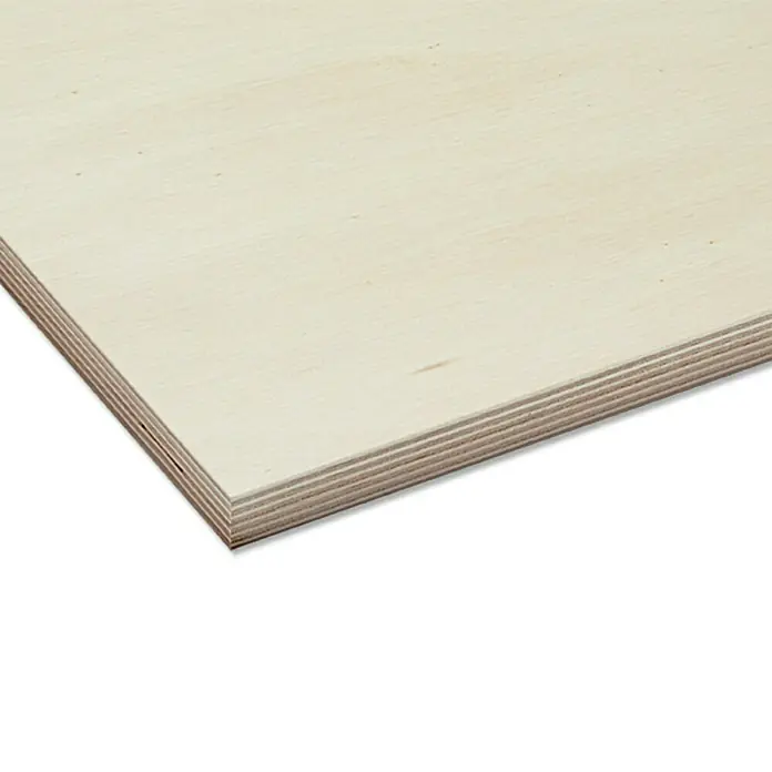 Sperrholzplatte nach Maß - Pappel, Max. Zuschnittsmaß: 2.520 x 1.850 mm, Stärke: 12 mm - Rechte Seitenansicht