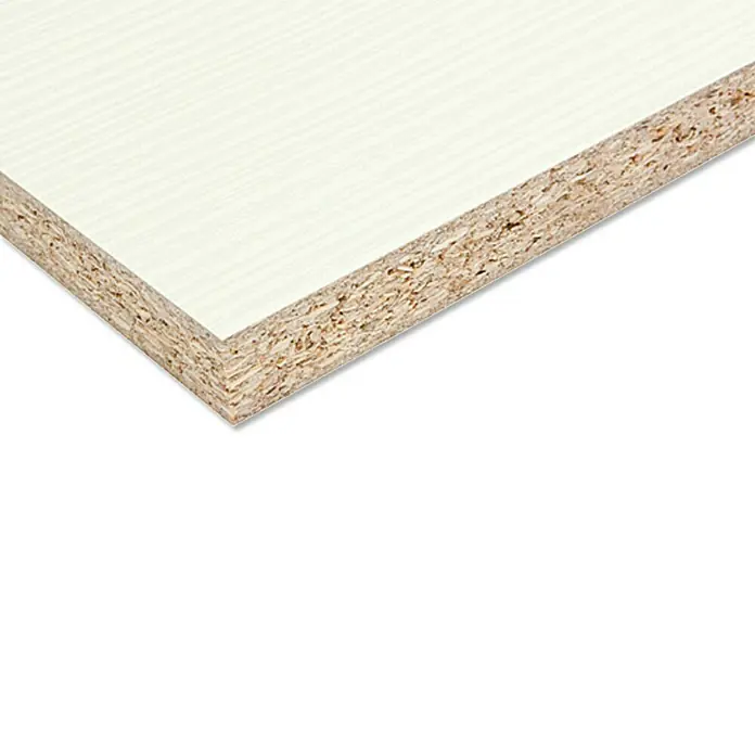 Spanplatte nach Maß - Esche Weiß, Max. Zuschnittsmaß: 2.800 x 2.070 mm, Stärke: 19 mm - Rechte Seitenansicht
